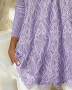 Square Neck Lace Underarm Top