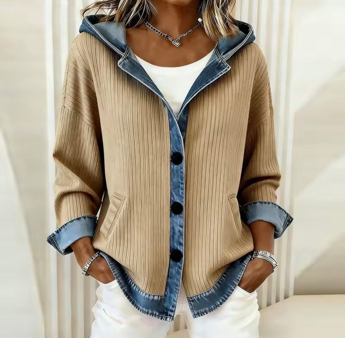 Senna™ | Denim Detail Shirt