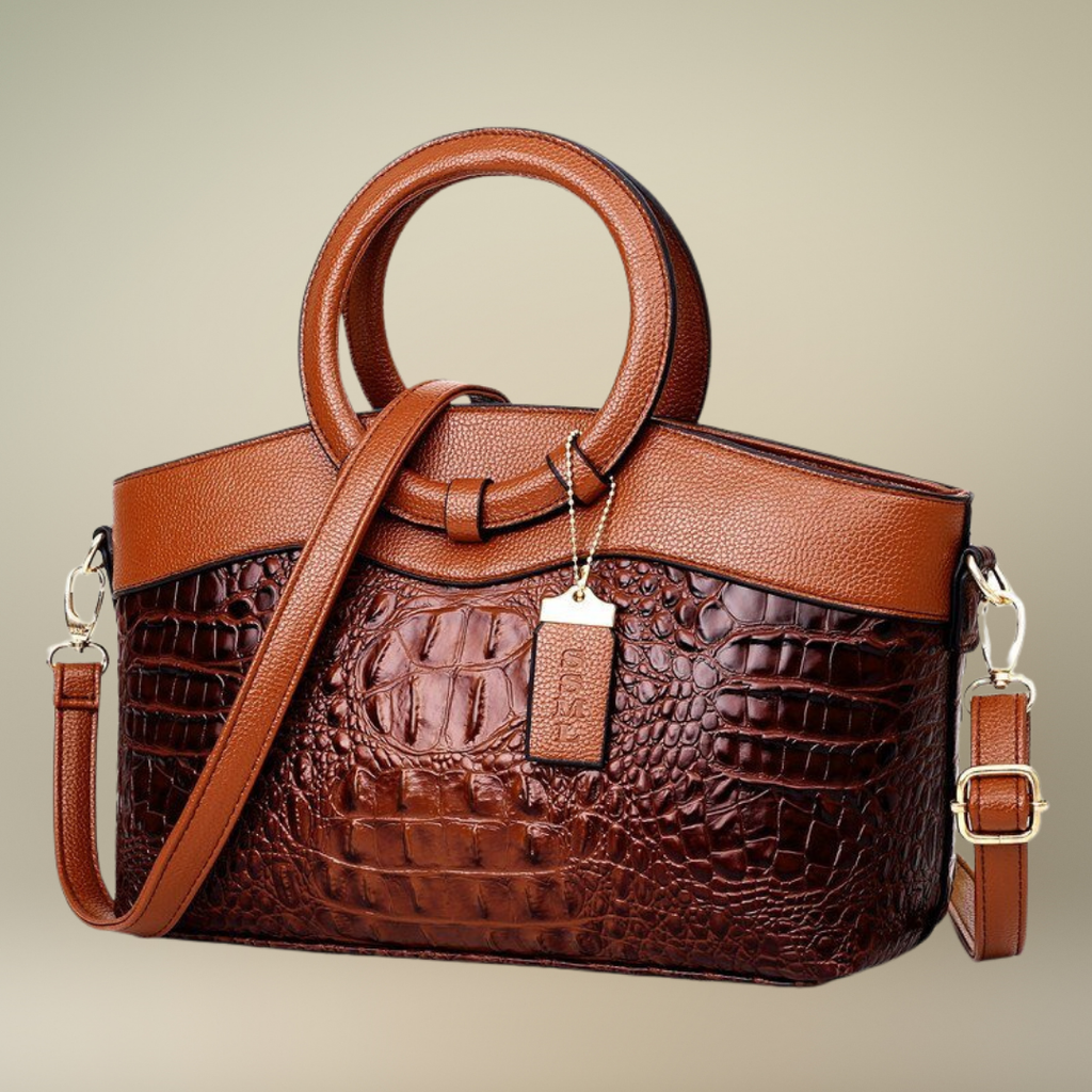 Oriana - Retro Gradient Crocodile Handbag